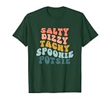 Salty Dizzy Tachy Spoonie Potsie Funny Pot Design T-Shirt, Men, Dark Green, X-Large