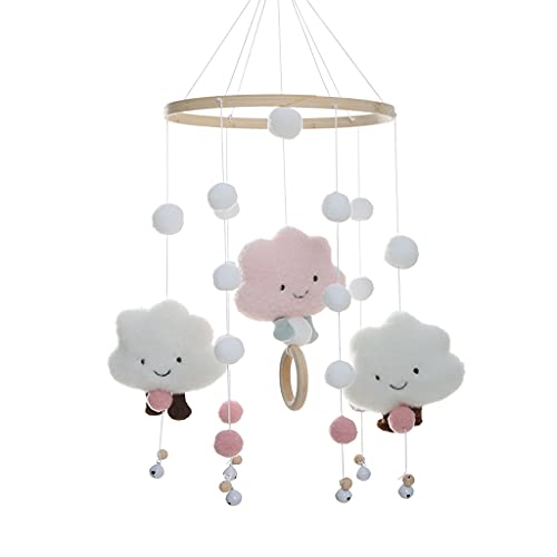 Novelty Baby Bed Rotating Hanging Ornament Sensory Decoration Clouds Chimes Rattle Pendant