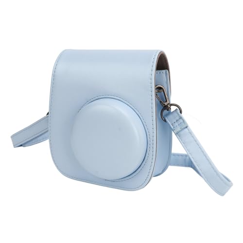 Camera Case, PU Heavy Duty Antiscratch Mini Camera Bag Adjustable with Stickers for Mini 12 (Blue)