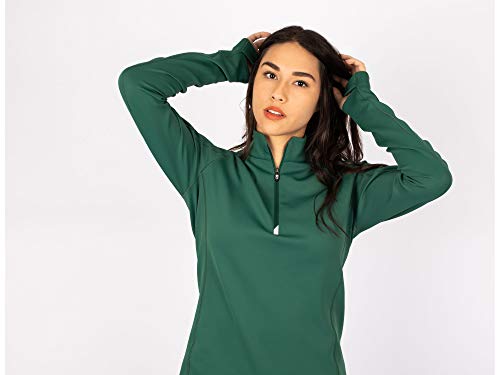 Image of Cutter & Buck womens Moisture Wicking Upf 50+ Stretch Traverse Half Zip PulloverPullover Sweater