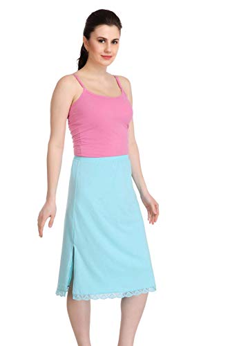 Image of Splash Cotton Rich Regular Skirt Slip for Women - Knee Length