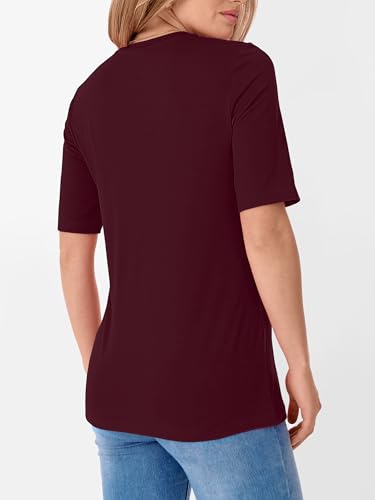 Image of ANRABESS Womens Half Sleeve Tops Crewneck Shirts Basic Fit Work Tee
