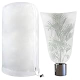 Funmo 2pcs Winterschutz für Pflanzen, 80 * 100cm,Pflanzenschutz Winter mit Reißverschluss,Schutzhülle für Pflanzen,Winterschutz Kübelpflanzensack,frostschutz für kübelpflanzen winterwarm und Ripstop