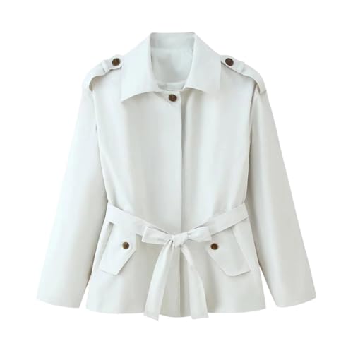Trench simple boutonnage à revers pour femme pour silhouette affinée