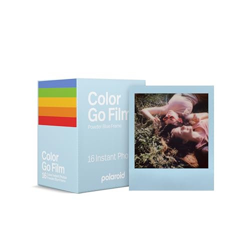 Image of Polaroid Color Film for Go - Powder Blue Frames - Only Compatible with Polaroid Go Camera - 16 Photos (6376)