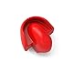 Jomyu Neu BDSM TPR Material Zungenfixierung Unsichtbarer Knebel Ball Gag mit Ball Mundknebel Ballknebel Extrem Sklaven Fetisch Sexspiel Sexspielzeug für Männer Frauen Paare (Rot)