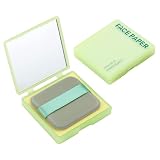100 Feuilles Papier Matifiante Visage + Miroir + Houppette, Papier d'Arménie Naturel pour ...