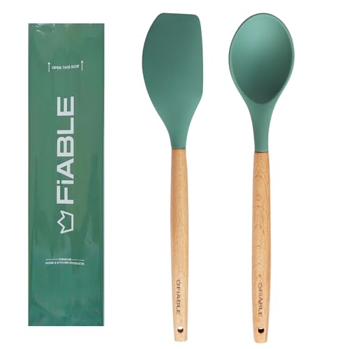 FiABLE Premium Silicone Spatula Set of 2 for Non Stick, Spatula S...