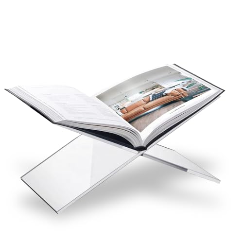 SK Acrylic Book Stand Large - 11 x 6 x 5.2&rdquo; - Quran Holder Stand - Acrylic Book Holder for Coffee...