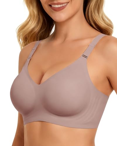 HORISUN Damen-Push-up-BH mit V-Ausschnitt, ohne Bügel und mit sanftem Halt – Ansicht 1