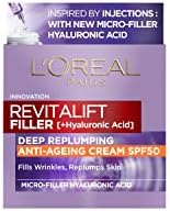 L'Oreal Paris Revitalift Filler + Hyaluronic Acid Anti Ageing Anti-Wrinkle Spf 50 Replumping Day Cream 50ml