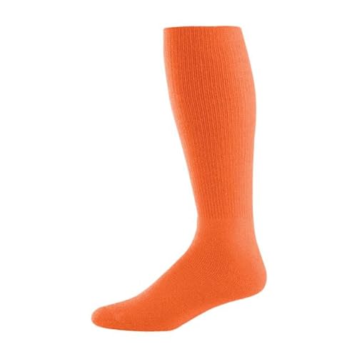 Augusta Sportswear High Five Versatile Performance Knee-High Athletic Socks for Soccer, Football, and Softball, Orange, Large