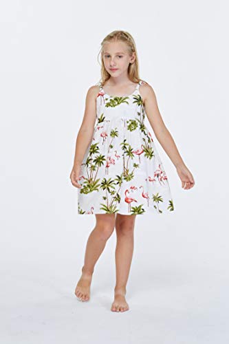 Made in Hawaii Luau Elastic Strap Dress in Flamingo Cream3