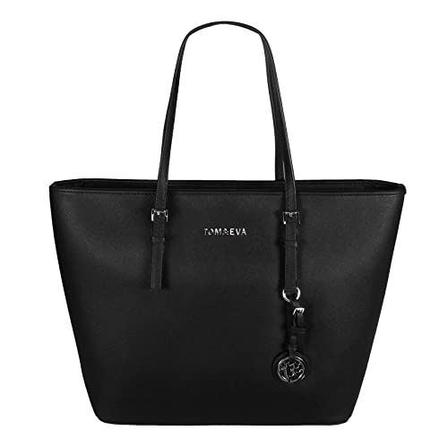 Tom & Eva 6288F TE-Jet Set Sac à main pour femme (couleur au choix), Noir (détails argentés), Taille unique