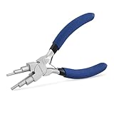 KAIHAOWIN 6リング型 ワイヤーループペンチ ワイヤー曲げプライヤー 多機能ペンチ ベイルメイキングプライヤー 線材の曲げ加工 ジュエリー製作 DIY 手作り アクセサリー用工具 ワイヤーループペンチ