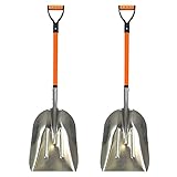 Ashman Aluminium 48 inch Snow Shovel with Large Head and Durable Handle. (Scoop Shovel, 2 Pack)