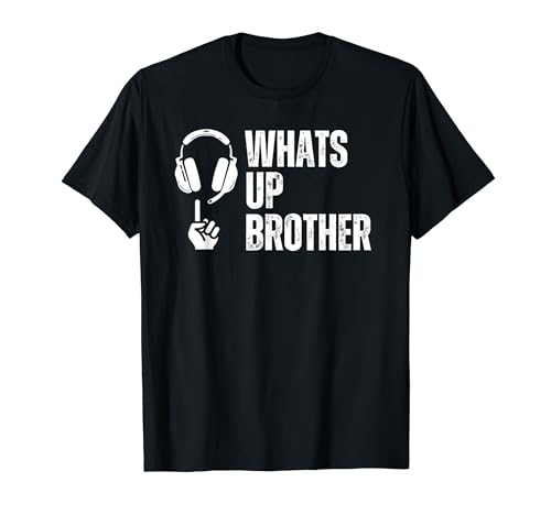 Vintage Funny Sketch Streamer Whats Up Brother Meme Niños Hombres Camiseta