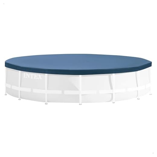 INTEX 28031 - Cobertor para piscinas desmontables Metal y Prism Frame 366 cm, Color Azul marino