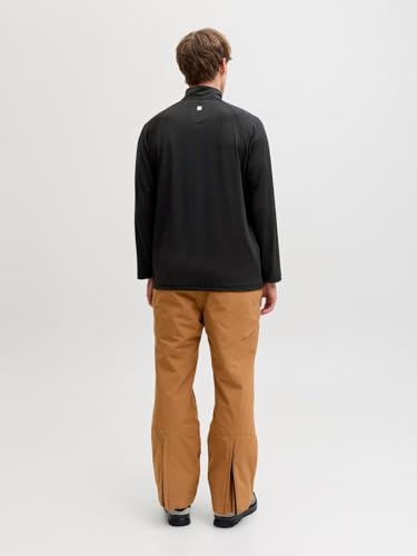 JACK & JONES Herren Jjalpes Half Zip Baselayer Aw25, Black Beauty, l
