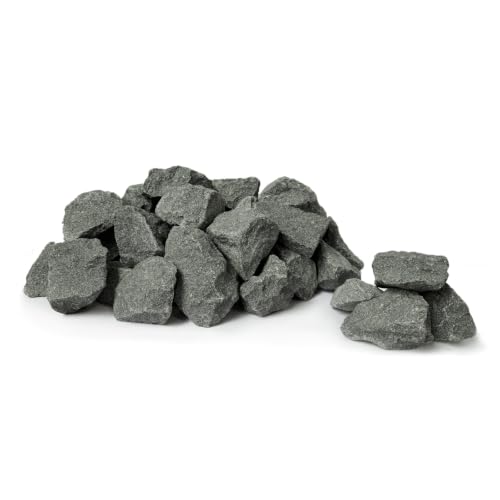 TAYOI Sauna Rocks 19lbs Natural Diabase Sauna Stones Heat Retaining Sauna Rock for Dry & Wet Sauna Outdoor Sauna Stove Replacement Sauna Heater Stones