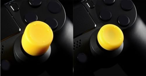 Image of Pack of 8 pcs Analog Controller Gamepad Raised Antislip Thumb Stick Grips Thumbsticks Joystick Cap Cover for PS5, PS4, PS3, Switch Pro, Xbox one, Xbox 360, Wii U, PS2 Controller (Yellow)