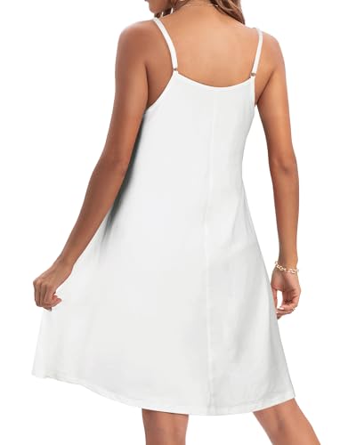 Image of JOELLYUS Womens Spaghetti Strap Dress Summer Dresses Beach Cover Ups Casual Sundresses with Pockets 2026