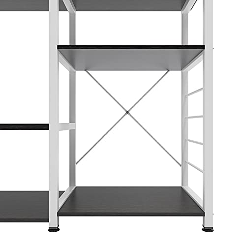 soges 35.4 Inch Kitchen Shelf Baker's Rack Utility Microwave Oven Stand Kitchen Island Storage Cart, Black,171-BK-CA by soges - Image 6