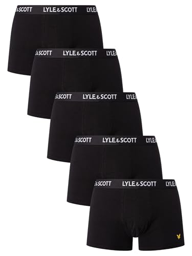 Image of Lyle & Scott Mens 5 pack Miller Trunks Black XL