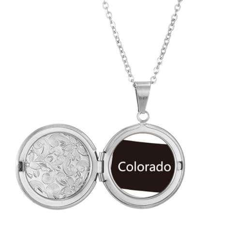 Médaillon Colorado Ameusa, pendentif carte d'exception pour anniversaire