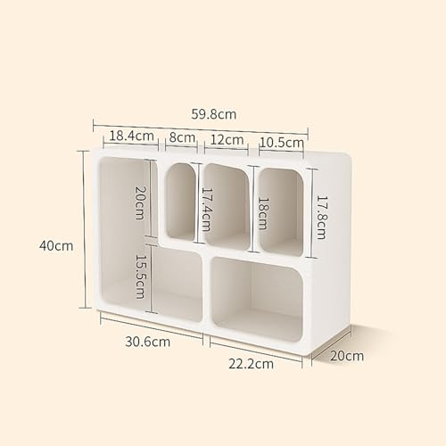 Étagère murale flottante blanche pour objets de collection dans le salon