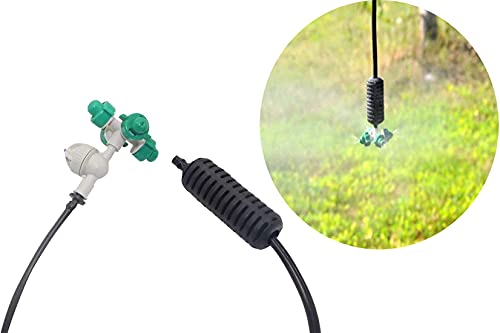Image of DIY Crafts 22 Pcs Drip Misting Nozzle Kit, Included Pipe + Faucet Connector + Accessory, 4 Head Hanging Mist Sprayer Gre(22 Pcs Drip Misting Nozzle Kit, Included Pipe + Faucet Connector + Accessory)