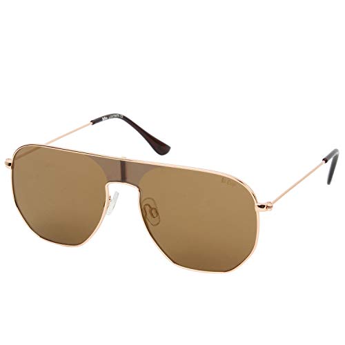 Image of Lee Cooper Mirrored Square Men's Sunglasses - (LC9179NTA C3|56|Gold Color Lens)