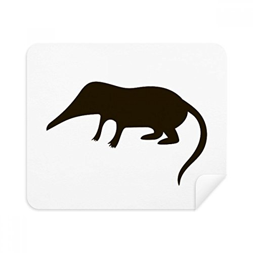 Black Shrew Animal Portrayal Cleaning Cloth Screen Cleaner 2pcs Suede Fabric