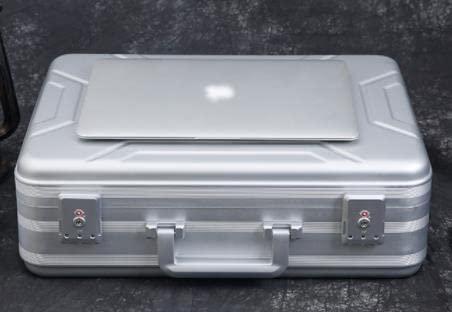 Urecimy 14.5X10.6X4.5 Inch Small Metal Briefcase Tsa Key Lock Aluminum Toolbox Cash Box 14 Inch Notebook Briefcase Short-Term Travel Case #TOP3