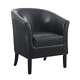 Linon Home Dcor Linon Home Decor Simon Club Chair, 33' x 28.25' x 25.5', Black