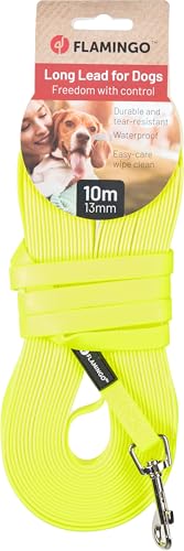 Dog Training and tracking leash Caspar Fluo yellow 10m 13mm - Image 2