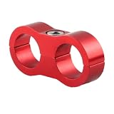 Akozon Schlauch Trenner Klemme Rot Aluminiumlegierung 2 Loch