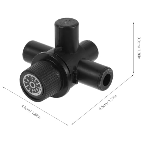 Válvula de flujo de aire ajustable de reemplazo para dispositivo de bienestar y máquina de masaje corporal, válvula de tres vías de plástico negro, accesorio portátil para spa y terapia en el hogar miniatura 2