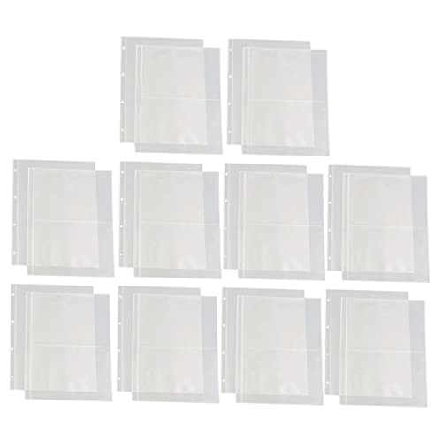 Ciieeo 20Pcs Photo Card Sleeves for Albums Loose Leaf Pages Photo Holders for Picture Books for Collecting Memorable Moments