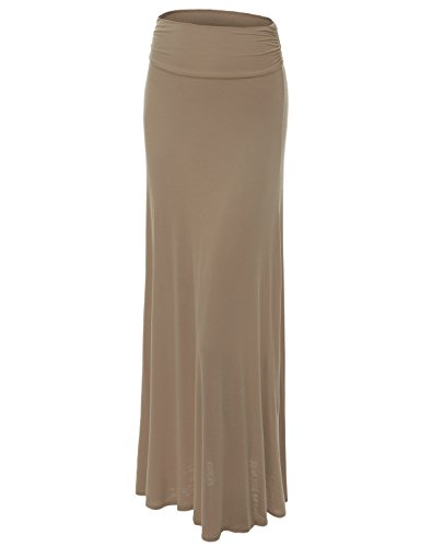 Lock and Love WB296 Womens Lightweight Floor Length Maxi Skirt