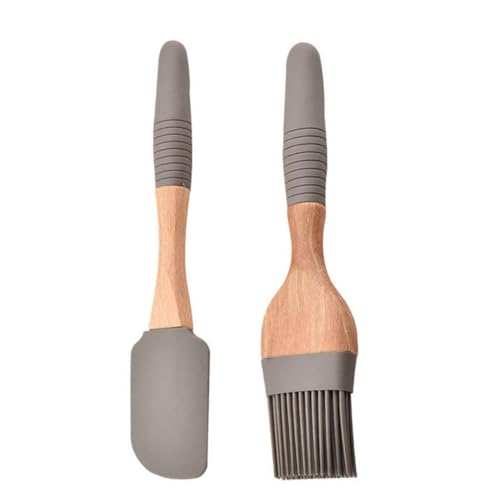 Abaodam Oil Baking Brush Set Silicone Grilling Tools Basting Brushes Scraper Heat Resistant Handles for Cake Baking