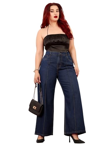 Image of Miss Chase A+ Women's Bootcut High Rise Regular-Length Stretchable Denim Shaping Jeans