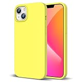 ZUSLAB Real Silicone Case Compatible with Apple iPhone 14 Plus 6.7'' 2022, Liquid Silicone Gel Rubber Cover Support Wireless Charging, Anti-Scratch Shockproof TPU Protective Bumper, Yellow