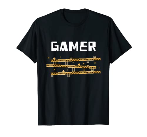 Klassische Plattform-Spiele Lover's Retro Vintage-Gamer T-Shirt