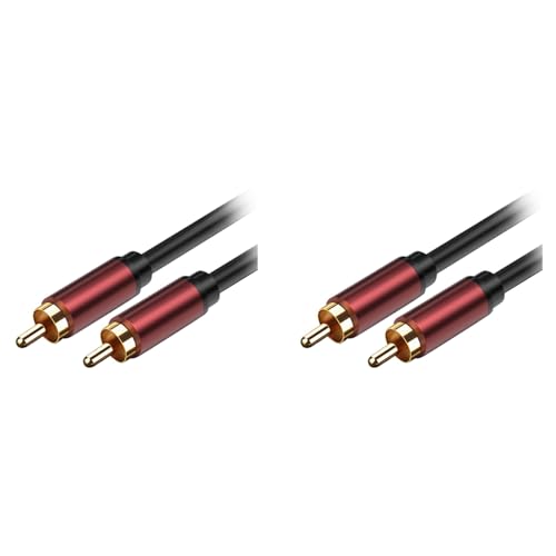 Cable AV para audio de proyección en cine en casa, dos cables de subwoofer de 5 metros para TV