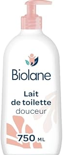 BIOLANE - Mleko toaletowe 750ml - Dziecko - Nowe opakowanie - Czyści twarz, ciało i siedzisko - bez spłukiwania - Miękkie i łagodzące - 99% pochodzenia naturalnego - Wyprodukowano we Francji