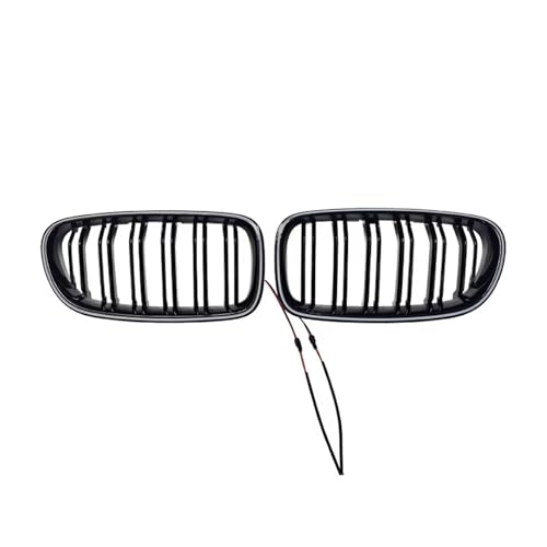 Grilles de radiateur double ligne LED pour BMW Série 5 F10 F11 finition noire