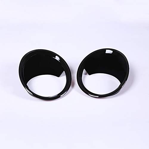 ABS Front Fog Light Lamp Trim Cover 2pcs for BMW X1 F48 2016-2019 (Black)