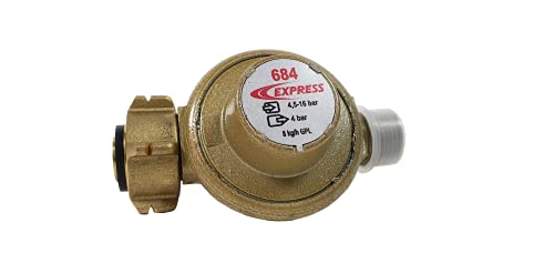 GUILBERT EXPRESS 684R3 - Válvula reductora de presión fija de 4 bar, salida 3/8 izquierda, linterna soldadora profesional, soplete de gas, accesorios para llama oxídrica, soldadura, Express Cover