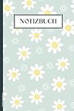  Notizbuch Gänseblumen: Kleine Gänseblümchen auf Buch für Notizen liniertes Notizheft A5 praktisch als Schreibheft Schulheft und Tagebuch mit Blumenmotiv Geschenke mit Blumen zum Geburtstag